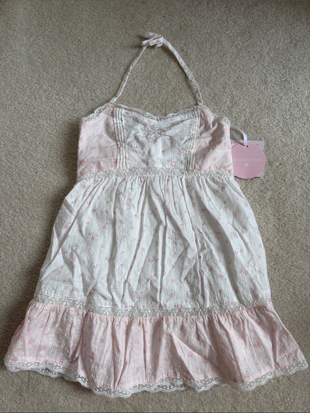 Love Shack Fancy x Target Annabelle Ditsy Floral Halter Dress Size 10
